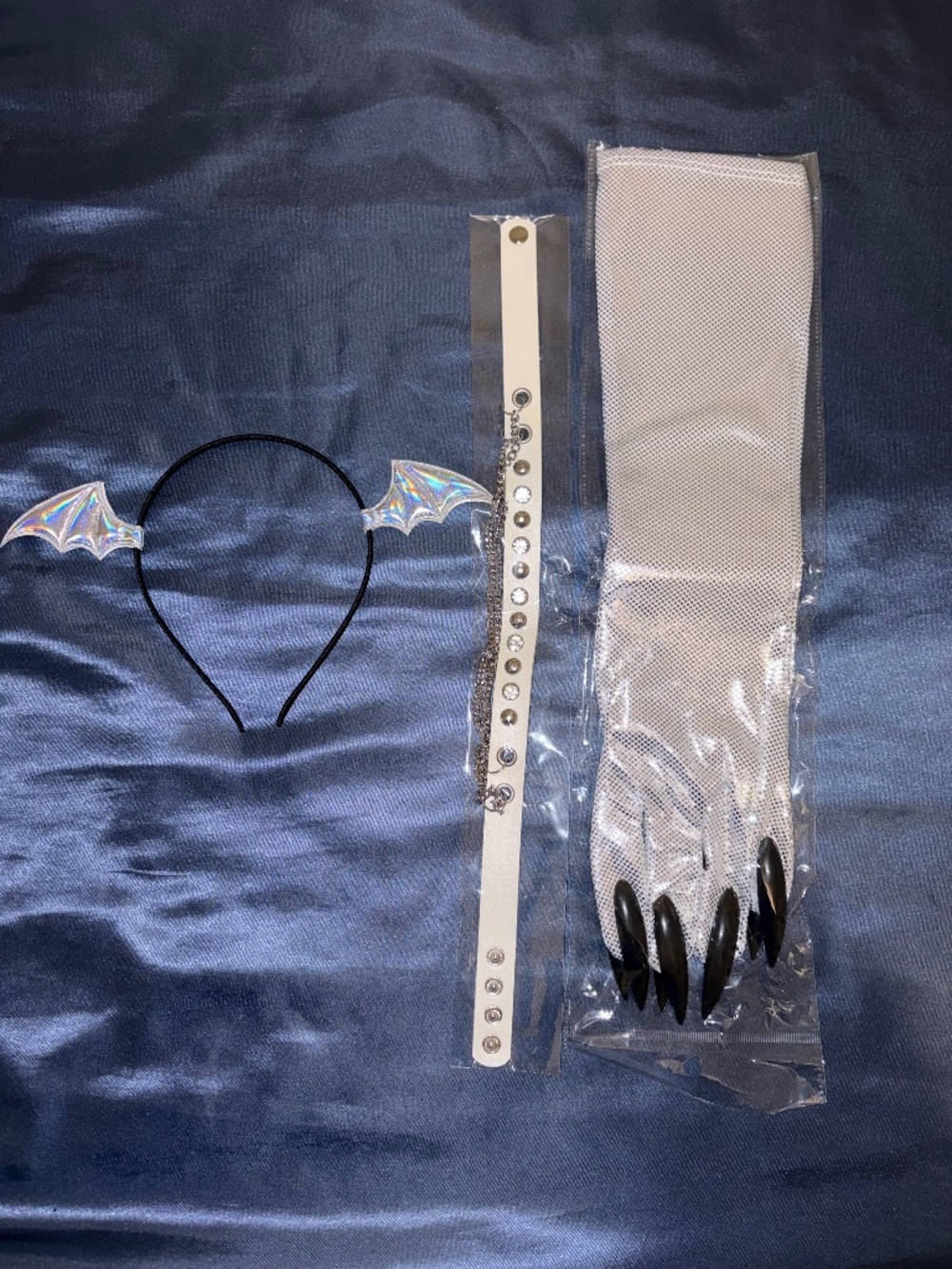 NWOT Three Piece Gothic Halloween Costume, Cosplay Accessory Set